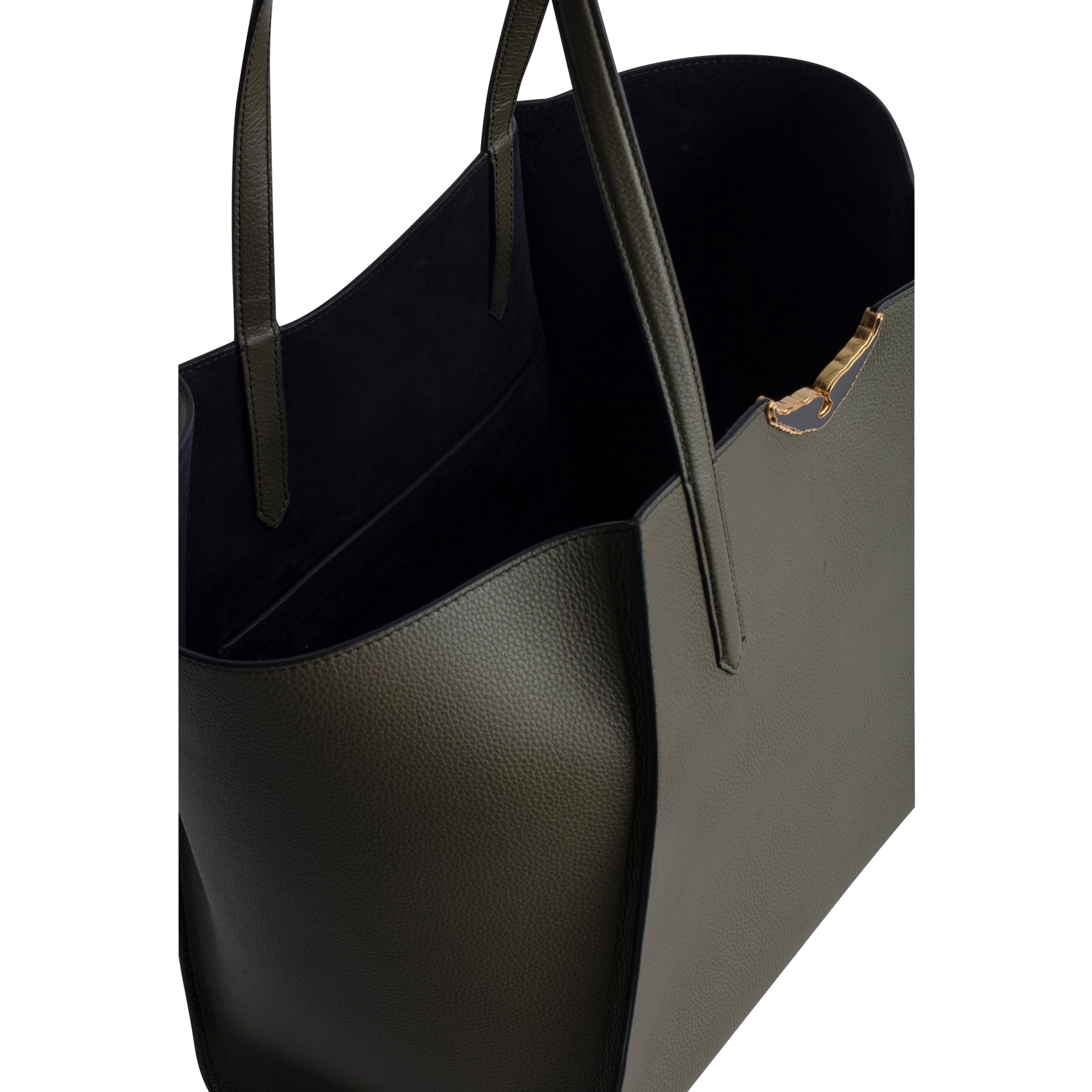 LE BORDERLINE - Sac cabas en cuir grainé | Vert