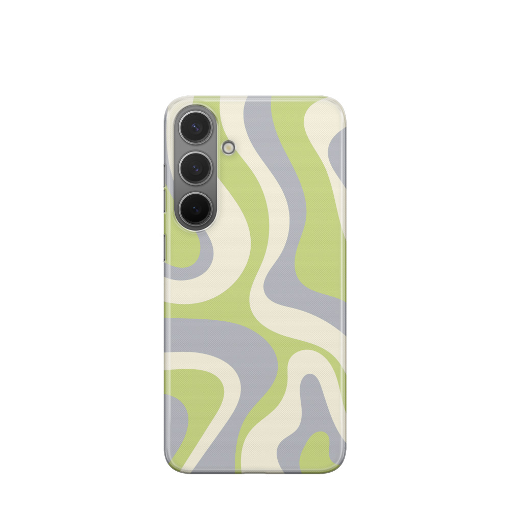 Samsung Galaxy S24 Plus Gummi Hülle Sommerformen 3 - Grün