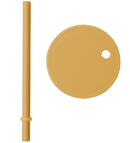 Design Letters Deckel/Strohhalme - Tritan - Mustard