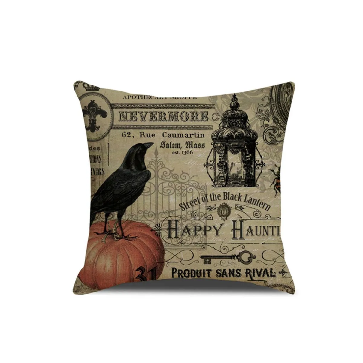 YP Select - Halloween Skull jaune 45x45Cm