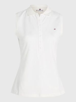 Polo sem mangas de corte justo