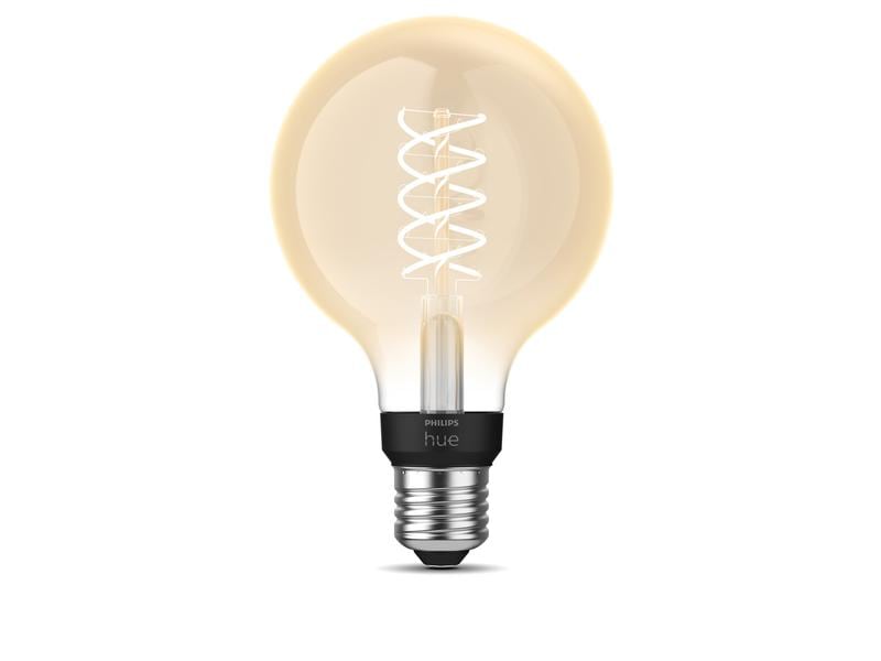 Philips Hue White E27 Einzelpack Globe Filament 550 lm Filament-Leuchtmittel mit E27 Sockel