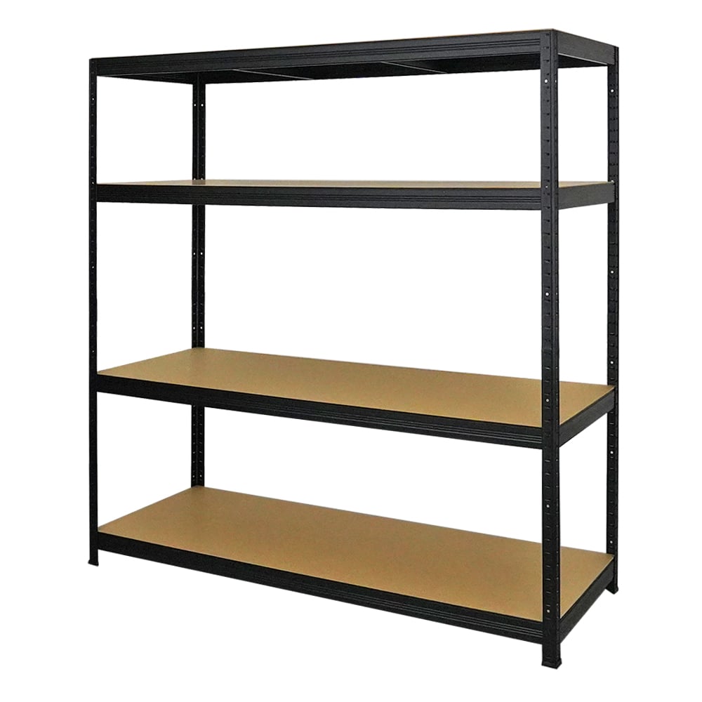 PROREGAL Mega Deal 4-delige set zware stellingkasten Giant Elephant 160x150x60cm met 4 planken, draagvermogen 200kg, zwart