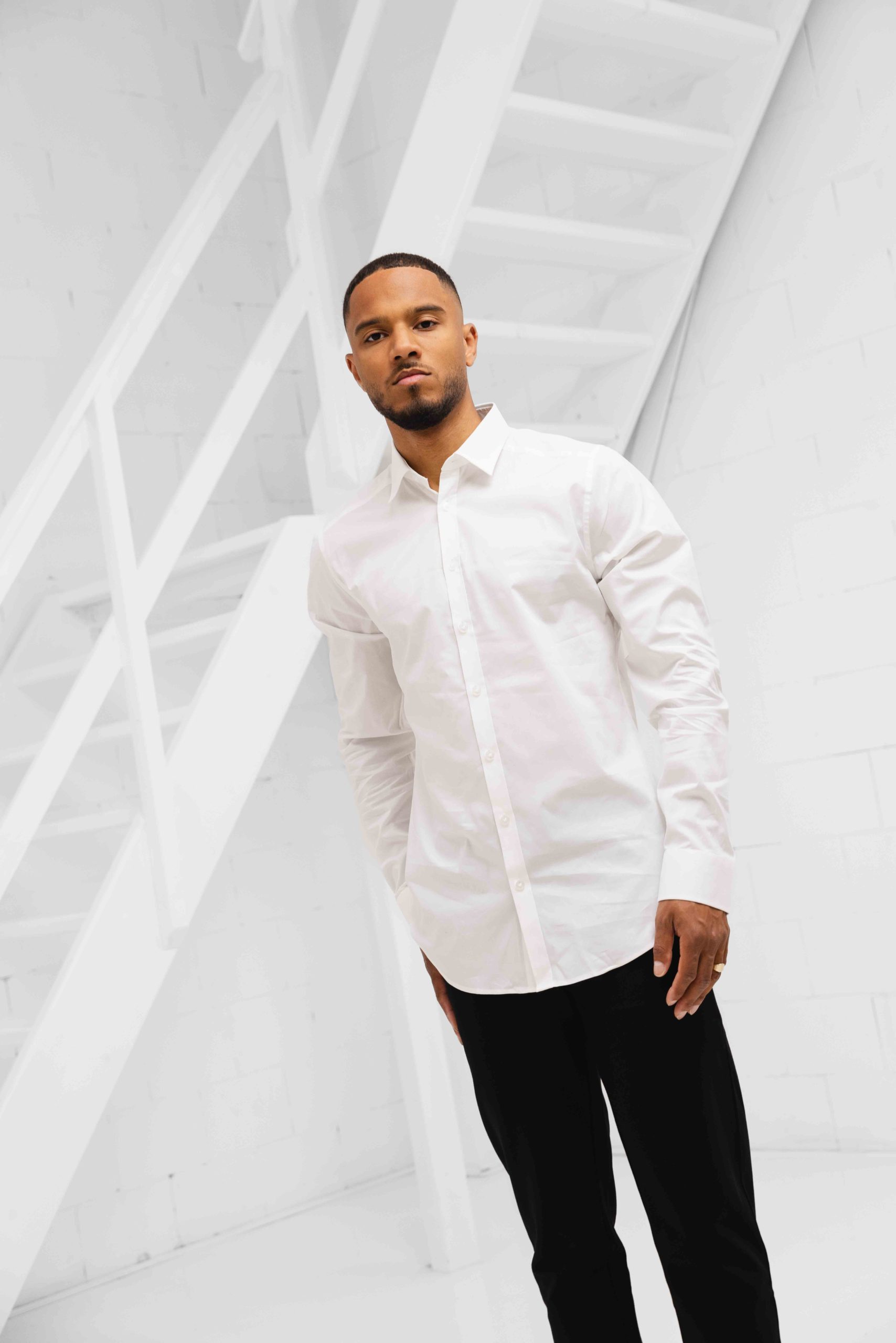 Pure Path Casual Overhemd Heren Wit