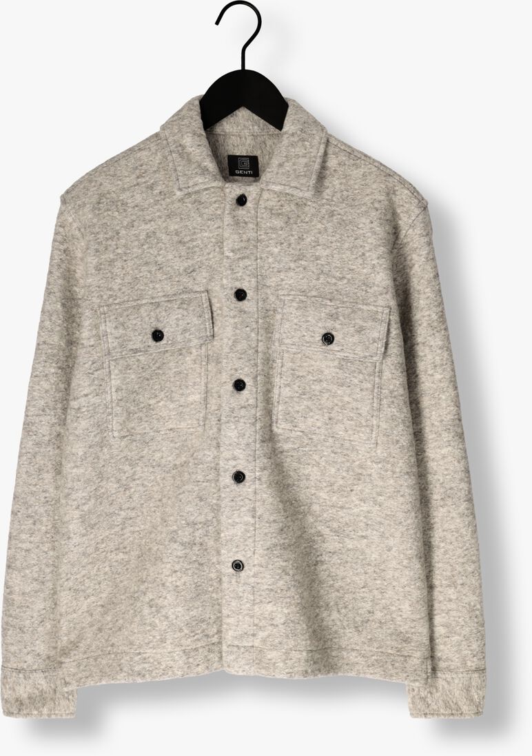 lichtgrijze genti overshirt eagle relaxed fit