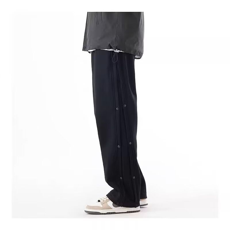 Adotuastic - Trekkoord taille, effen knoopsluiting, rechte pijpen, joggingbroek