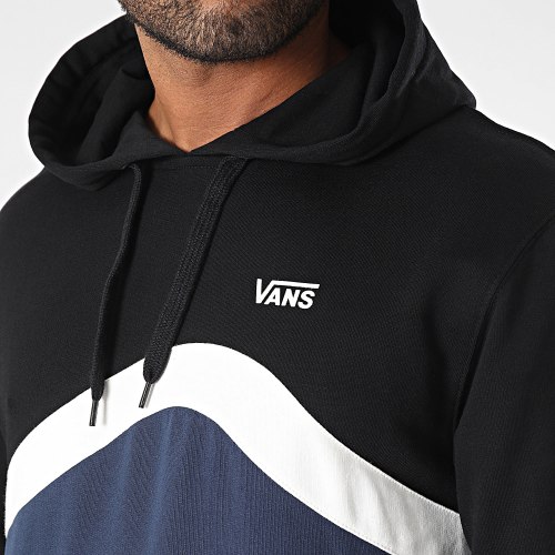 Sweat Capuche Sidestripe Block Po 007FX Bleu Marine Noir