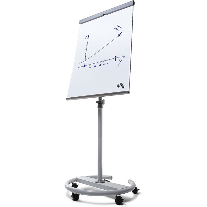 Chevalet de Conférence avec Base Circulaire en Métal Scritto® Vario