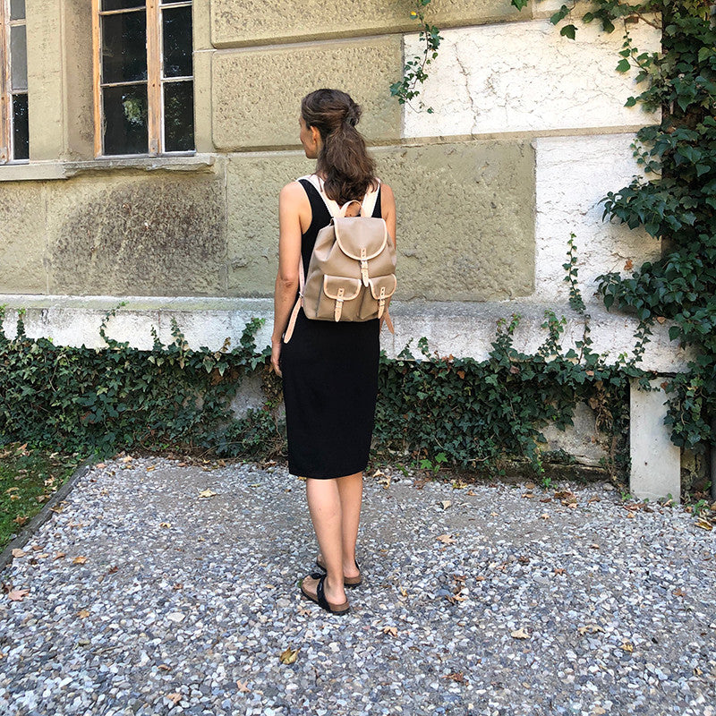 Rucksack Georgia Leder Natur Sand