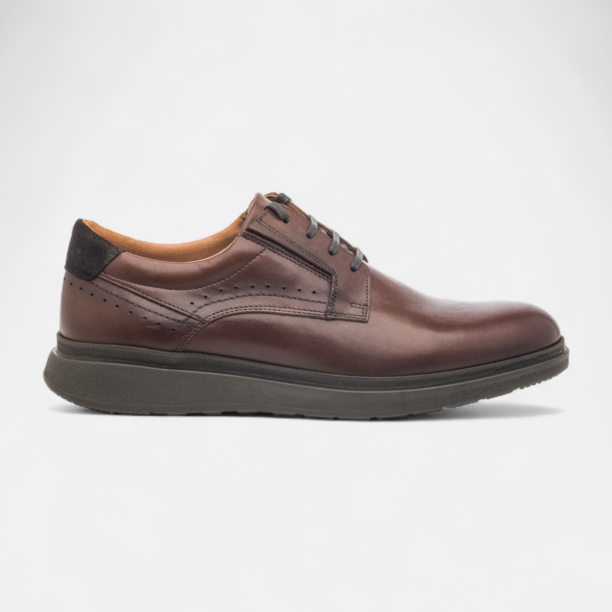 Derbies Homme en cuir cognac