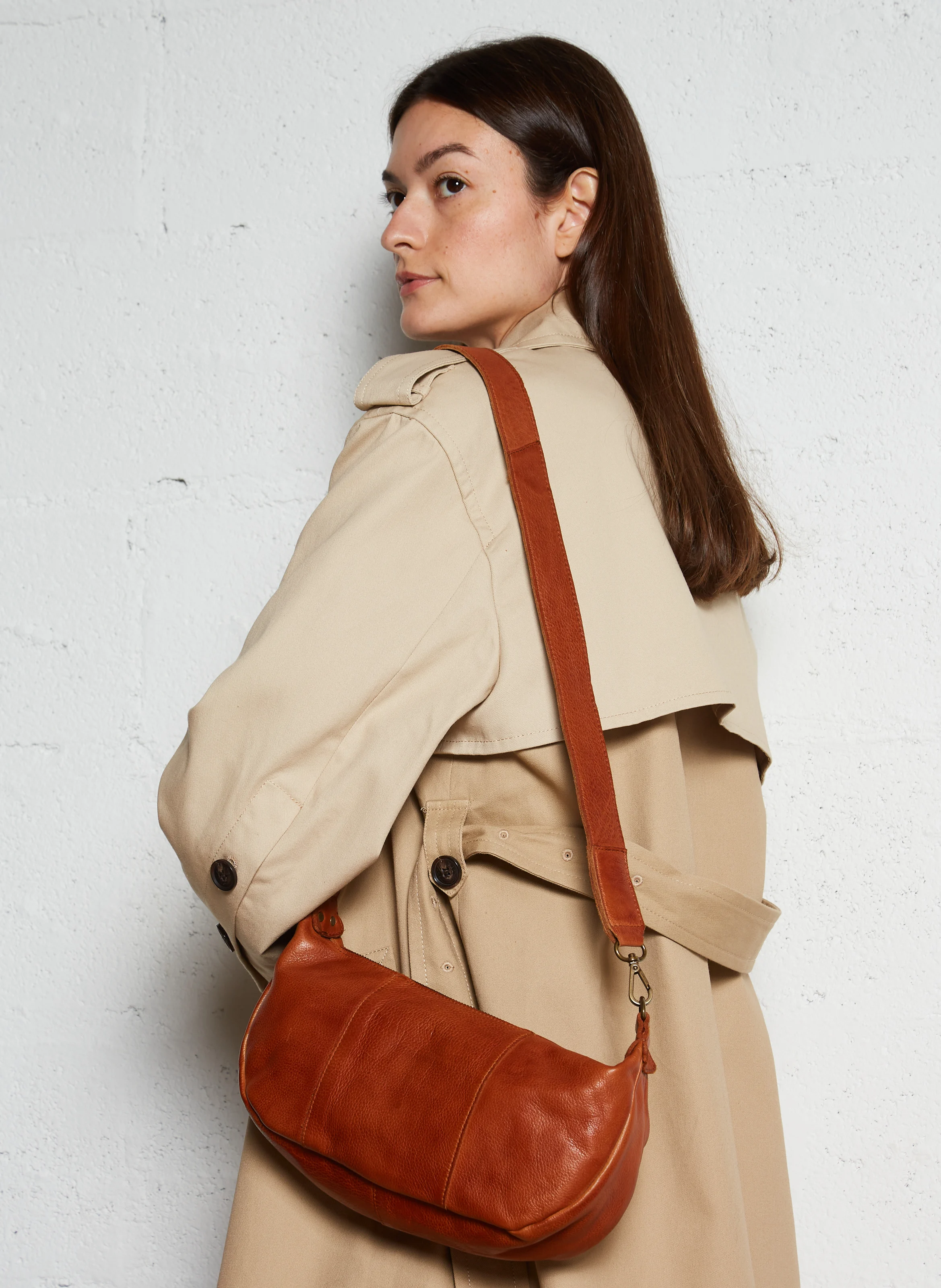 NULLA - Sac bandoulière en cuir| Marron