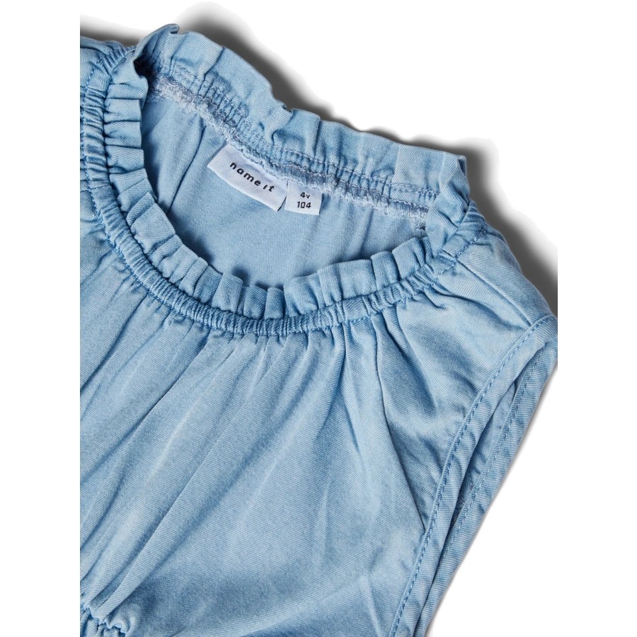 name it Kleid Nmfbatas Light Blue Denim