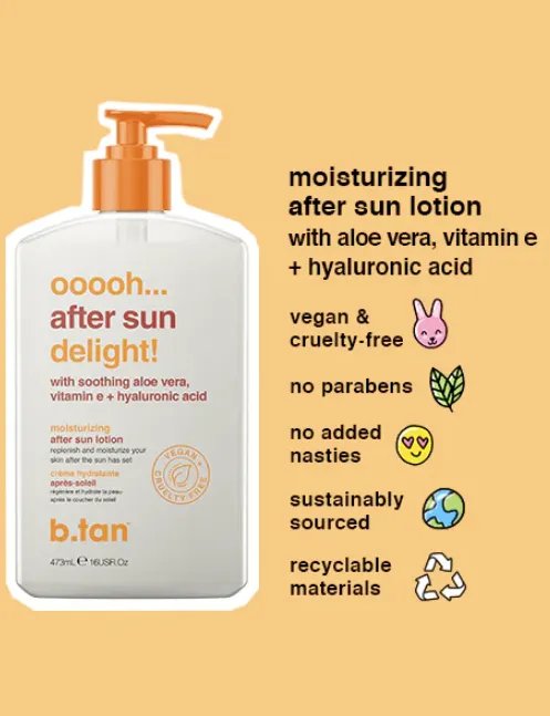 b.tan ooooh aftersun delight 473ml aftersun lotion