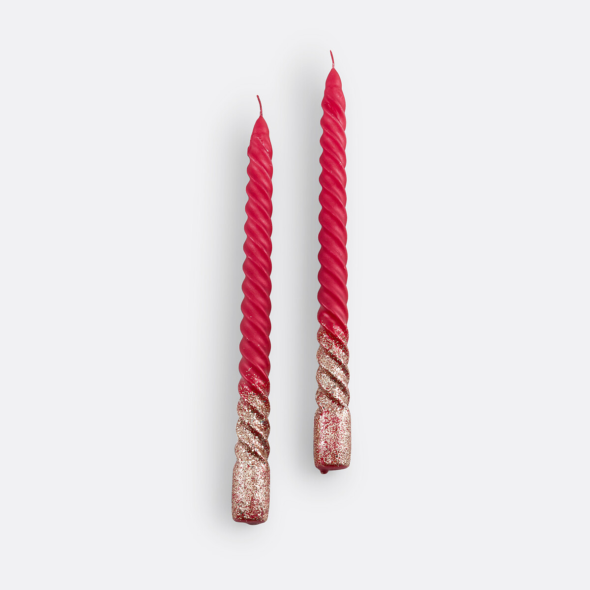 LA REDOUTE INTERIEURS<br>Conjunto de 2 velas torcidas com glitter, Caspar