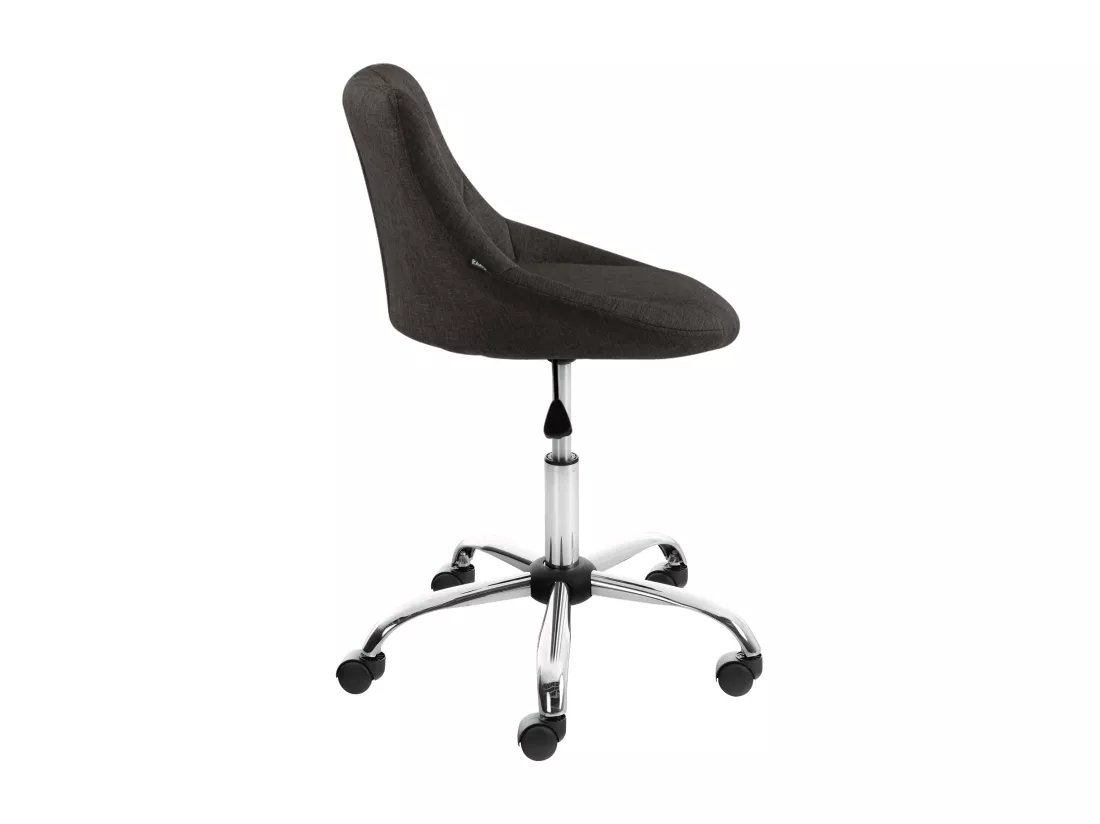 Tabouret de bureau - Tissu - Gris foncé - Lazio