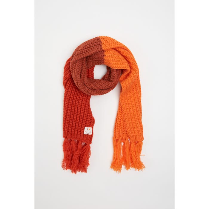Veritas-Kids sjaal colourblock kwastjes