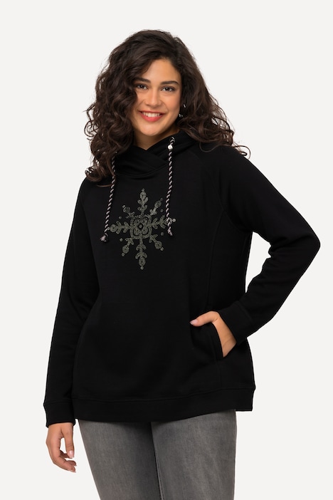 Sweatshirt, Eisstern, Stehkragen, Taschen, Langarm