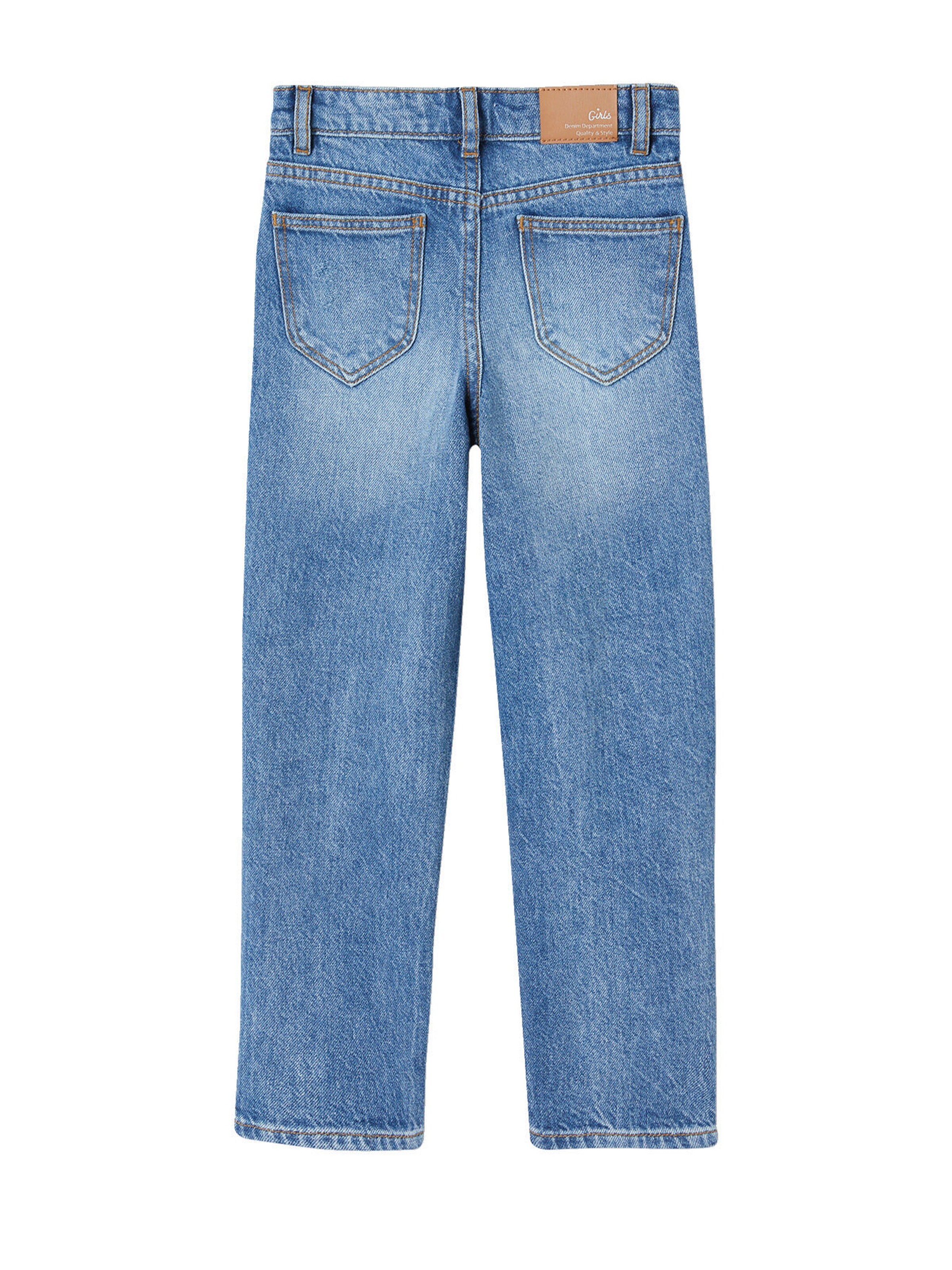 Vertbaudet Gerade Mädchen Jeans, Hüftweite SLIM blue stone