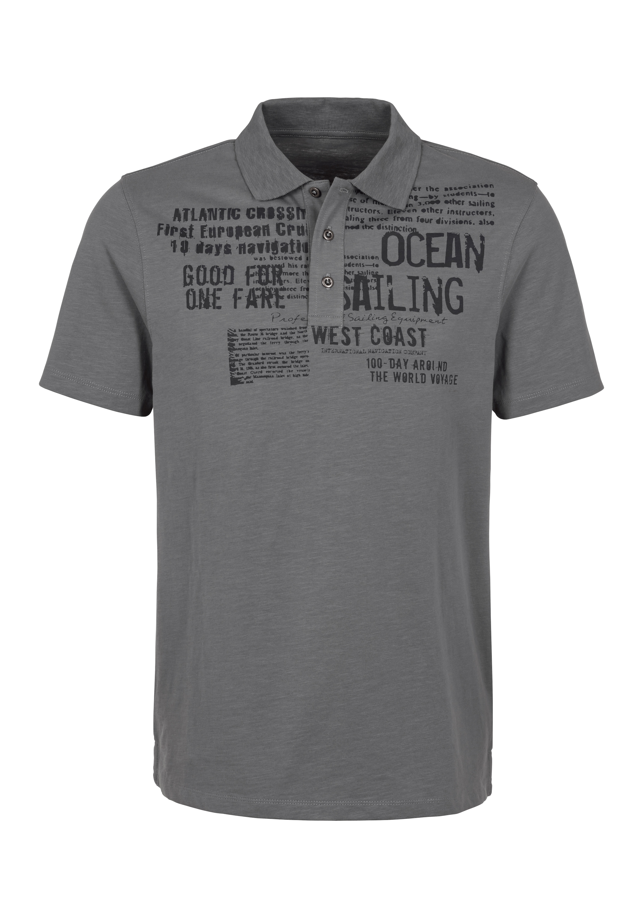 John Devin Poloshirt »mit Print« Regular-Fit, aus Slub-Qualität, mit Print