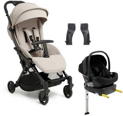 Beemoo Easy Fly Lux 4 Trille inkl Route i-Size Babybilstol & Base, Sand Beige/Black Stone