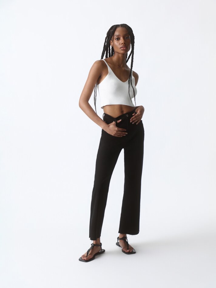 Calça jeans mini flare - Marengo