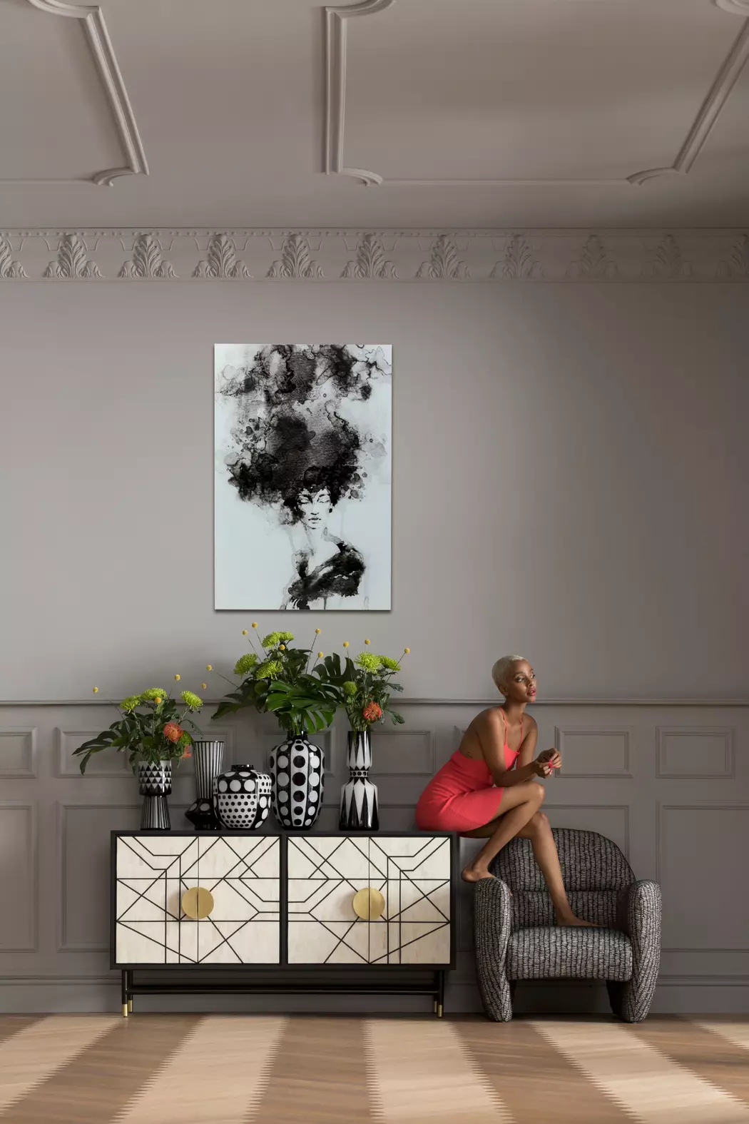 Wandbild 100 x 150 cm Smokey Hai 53816
