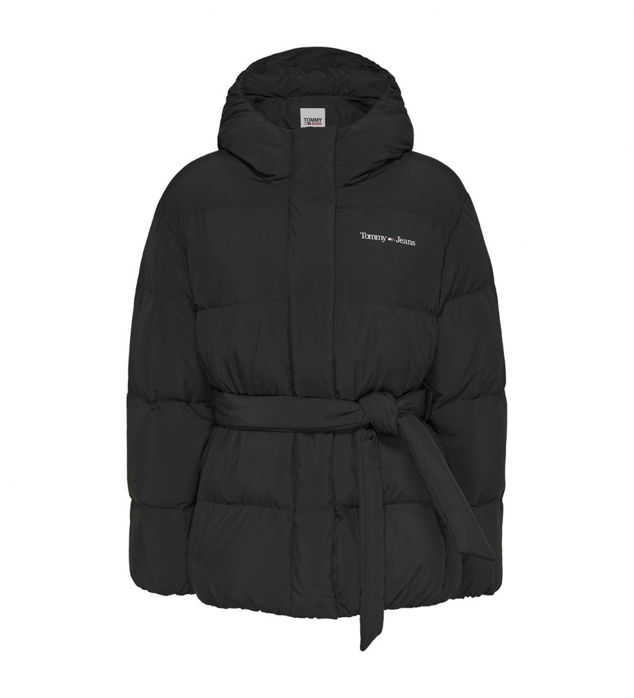 Jaqueta Tommy Jeans Serif Linear, preta