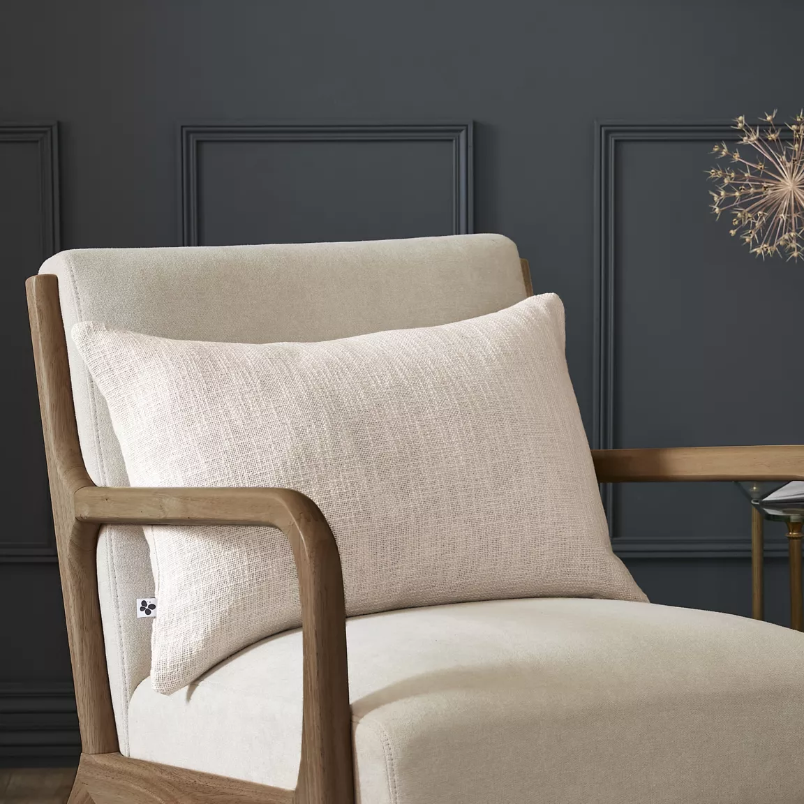 Coussin rectangulaire coton (40 x 60 cm) Sixtine Beige