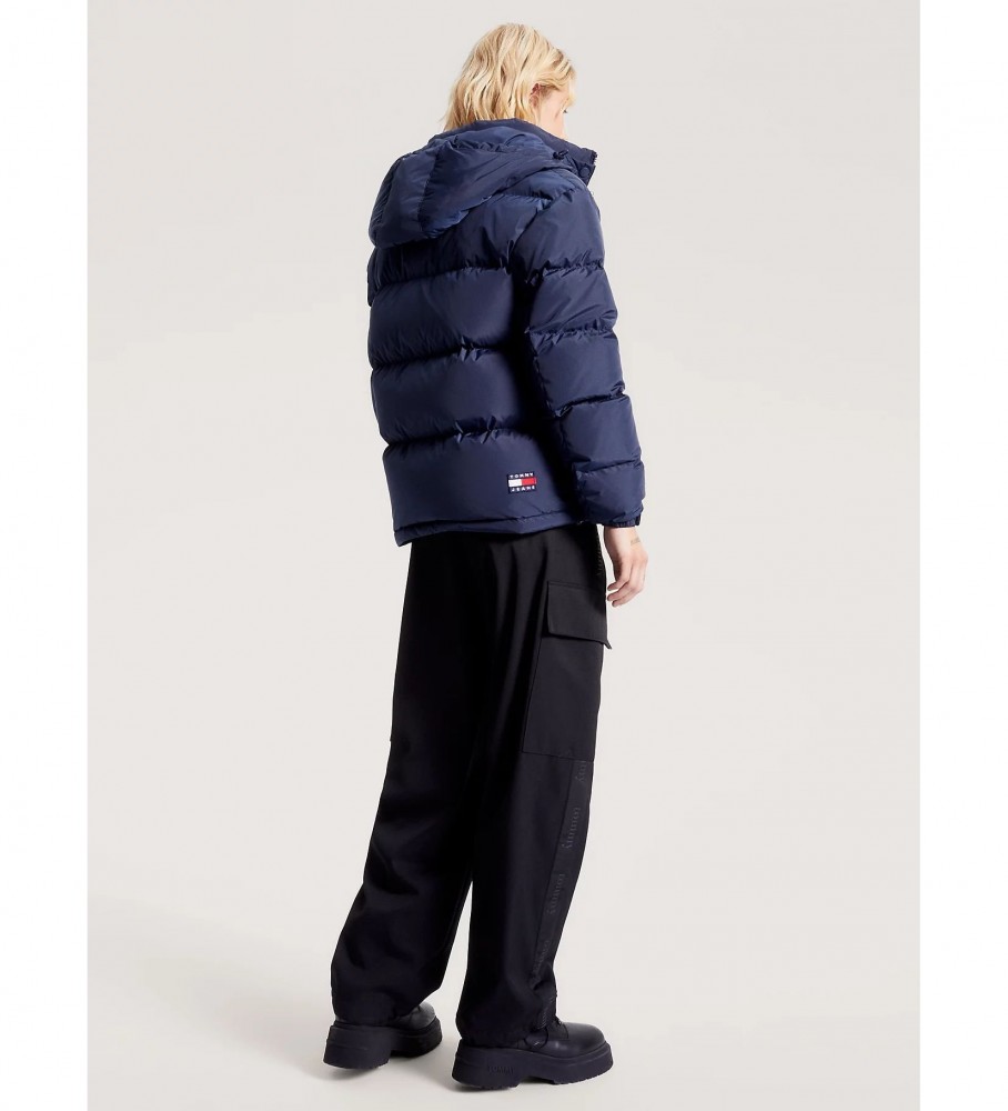 Jaqueta Tommy Jeans Alaska acolchoada com capuz, azul marinho