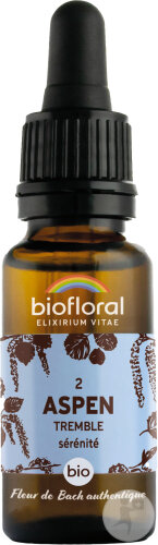Biofloral Fleurs De Bach 02 Tremble Confiance Et Sérénité Bio 20ml