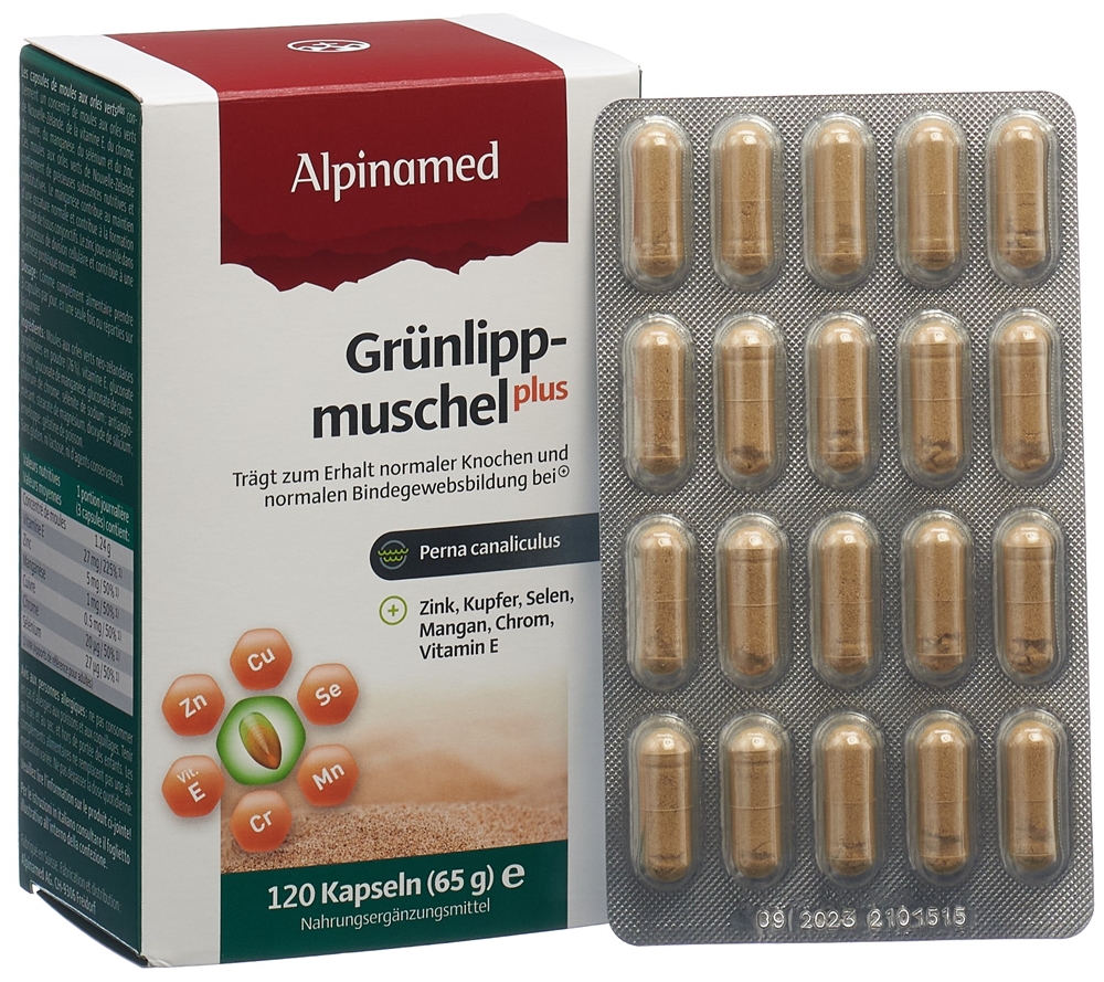 ALPINAMED Grünlippmuschel Plus<br>120 Stück, Kapsel
