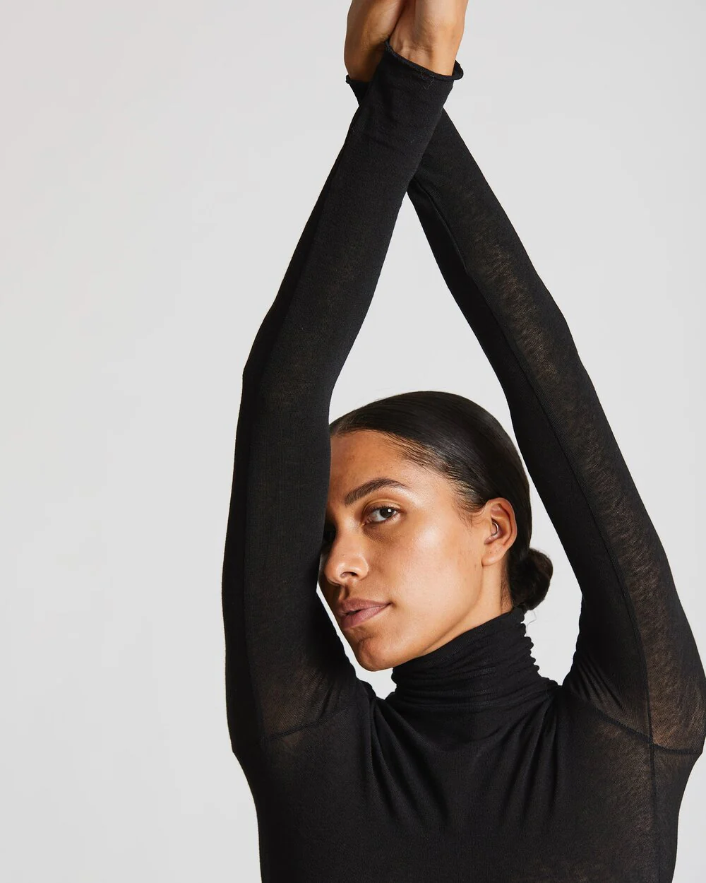 Gai+Lisva  Anna Wool Turtleneck langærmet t-shirt - sort