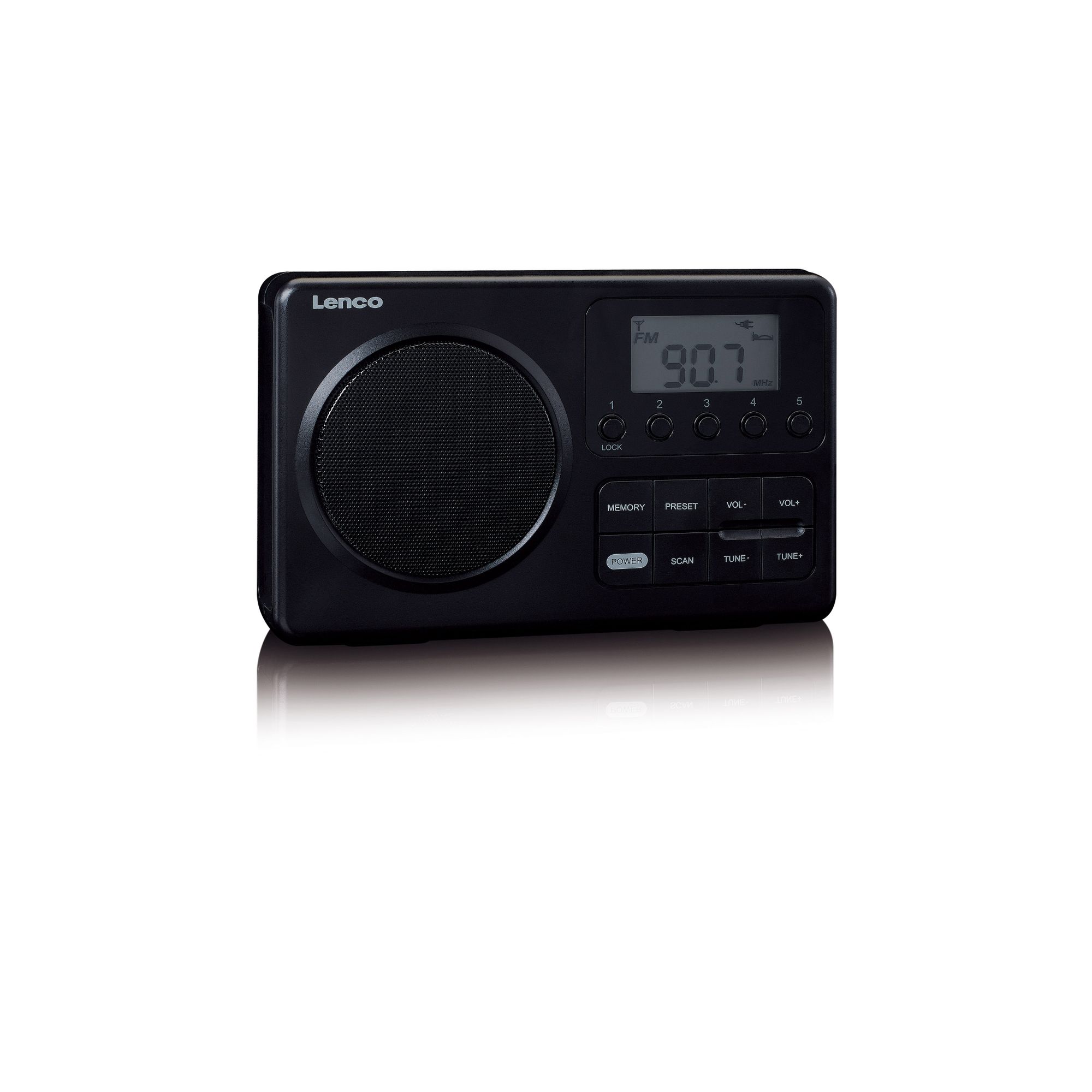 Lenco MPR-035BK Compacte draagbare FM Radio