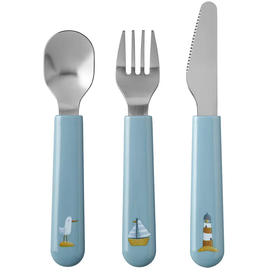 Mepal Kinderbesteck Mio 3er Set hellblau