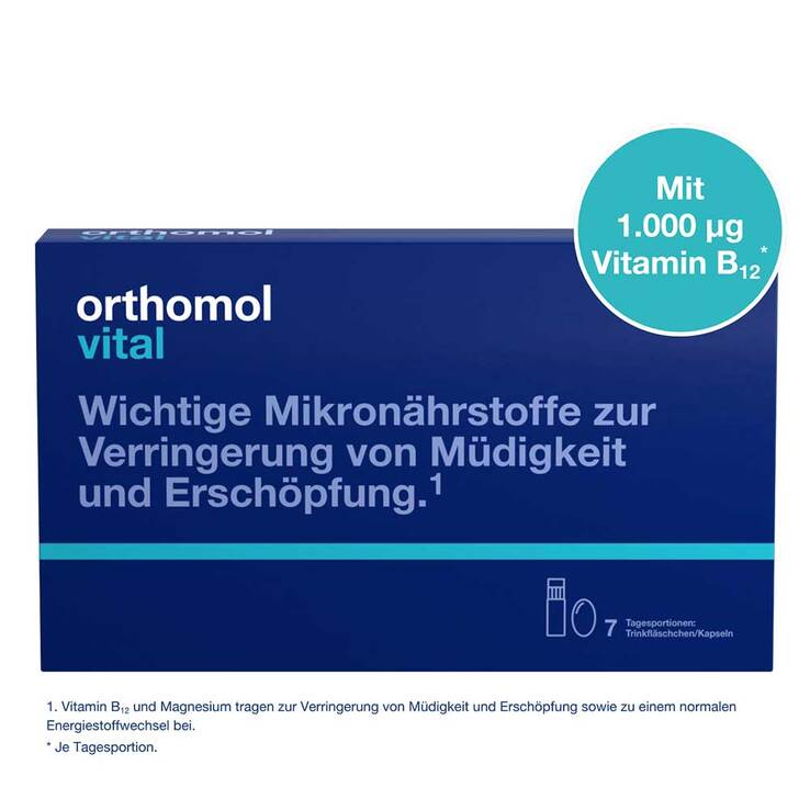 Orthomol Vital Trinkfläschchen / Kapseln Kombipack., 7 St