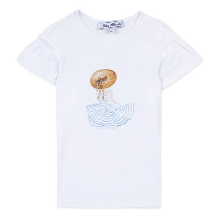 Tartine et Chocolat T-Shirt Manches à Volants | Bleu