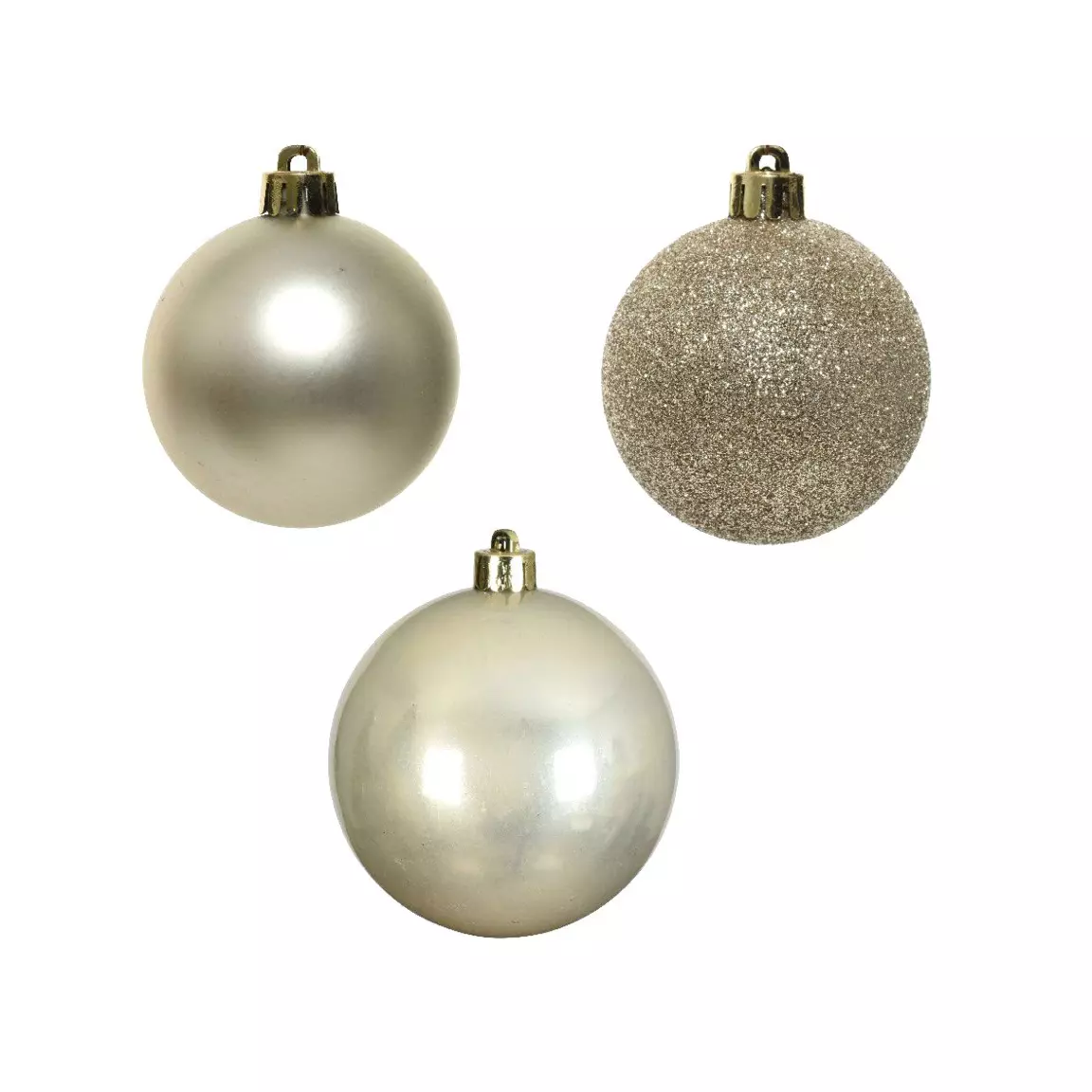 Lot de 30 boules de Noël assorties New Alpine Perle