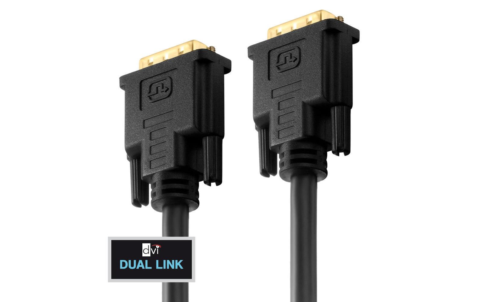 Kabel DVI-D - DVI-D, 3 mDVI Dual Link Kabel, 3 Meter, schwarz