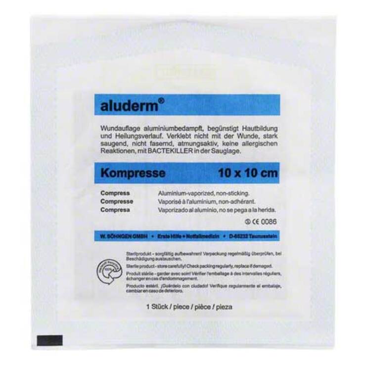 Aluderm Kompressen 10x10cm, 1 St