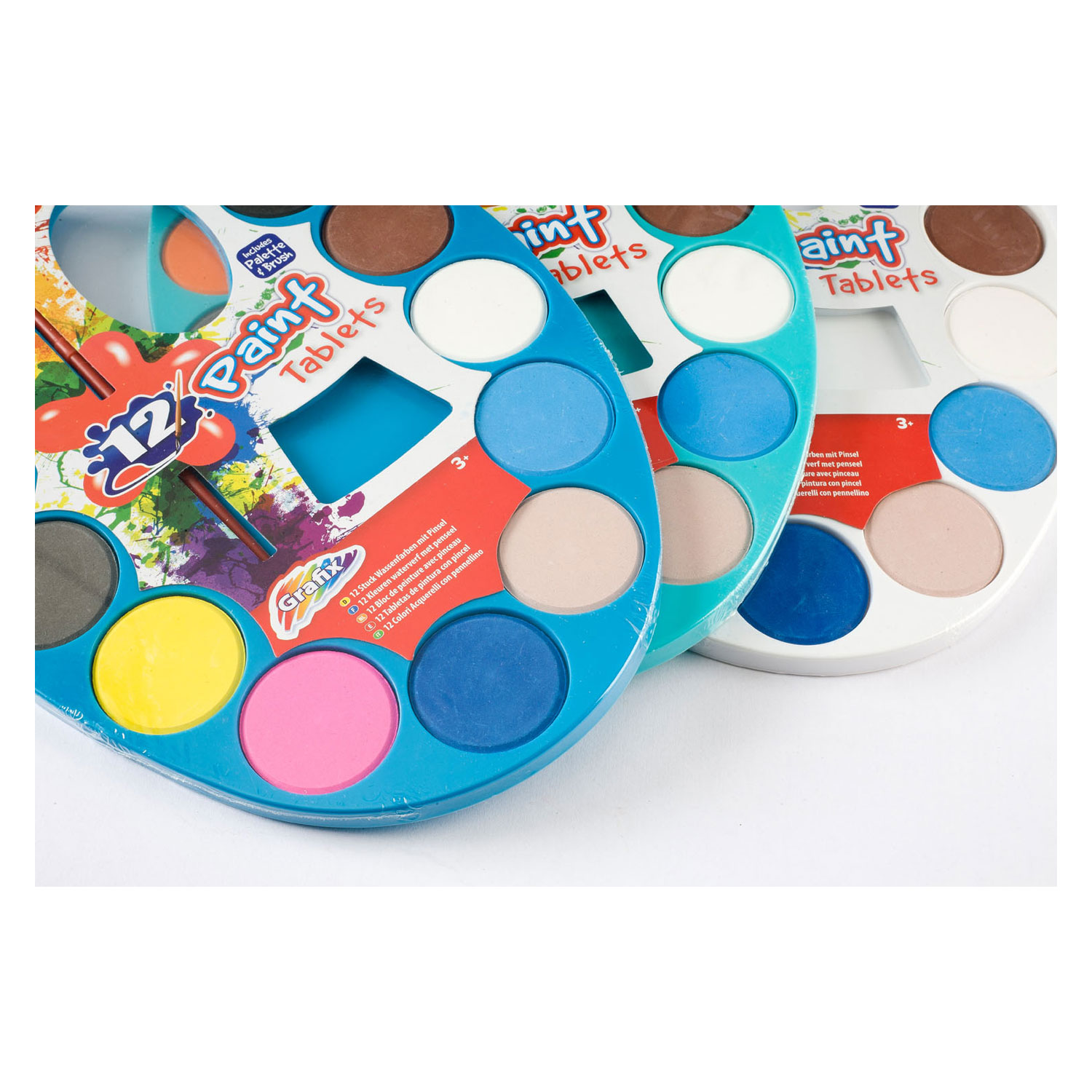 Waterverfpalet, 12 Kleuren