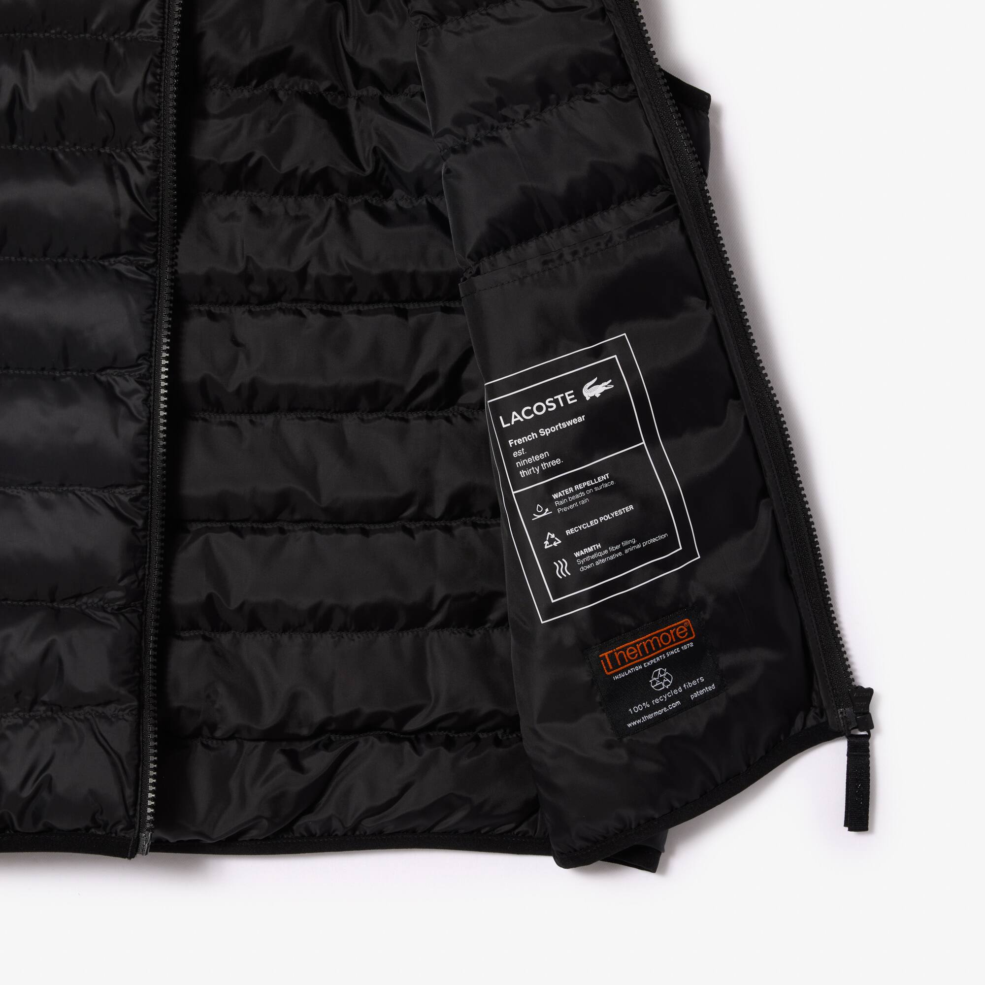 Herren LACOSTE wasserabweisende Westenjacke Jacken & Mäntel - Schwarz - Lacoste - Herren