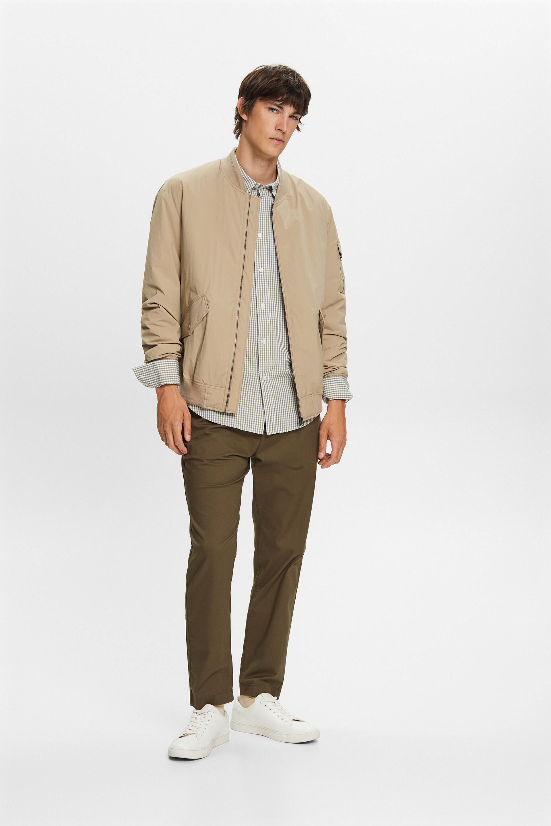 Chemise à col boutonné animée de carreaux vichy, 100 % coton