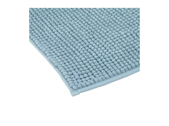 Tapis de Salle de bain Bleu Artic chenille 50 x 80 cm