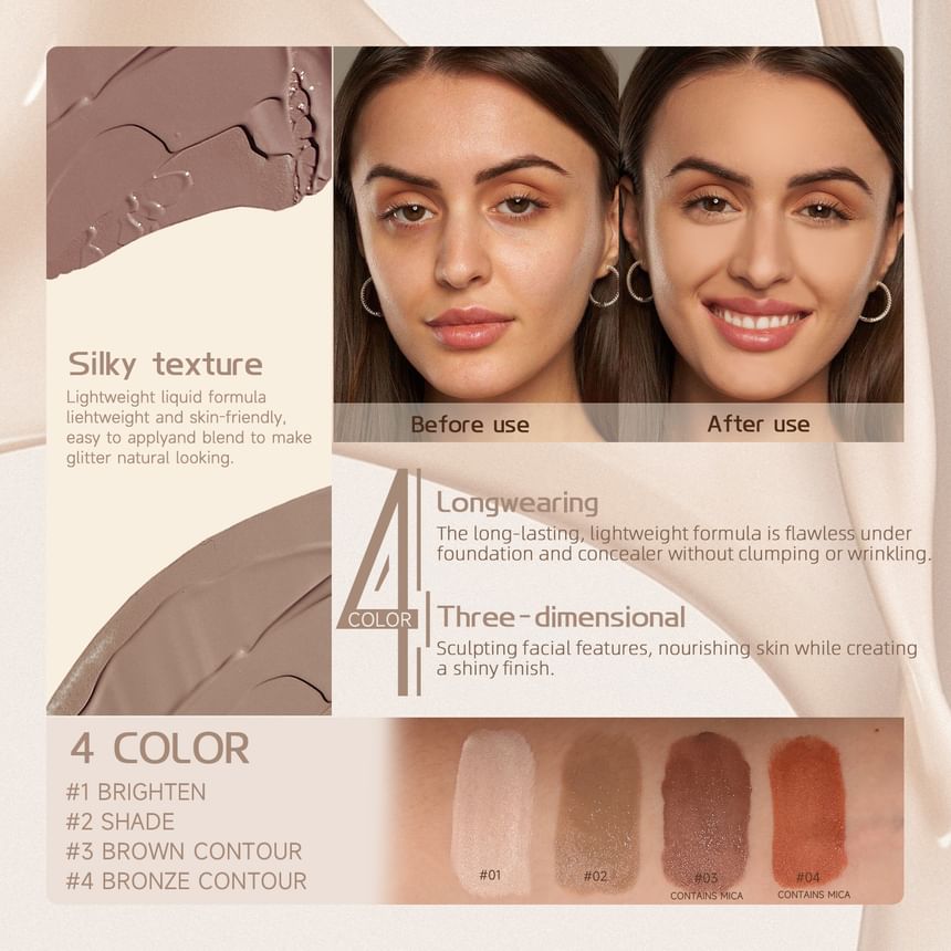 RoyueS - Sun Sculpt Liquid Contour - 4 tinten