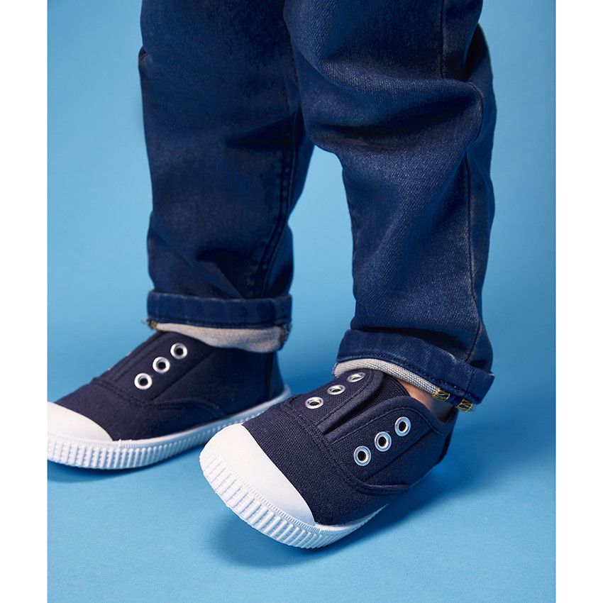 Jean en denim avec print embossed voilier pour bébé garçon - Bleu moyen