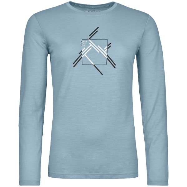 T-shirt thermique ORTOVOX 185 MERINO MTN CUTOUT LS W GLACIER GREY