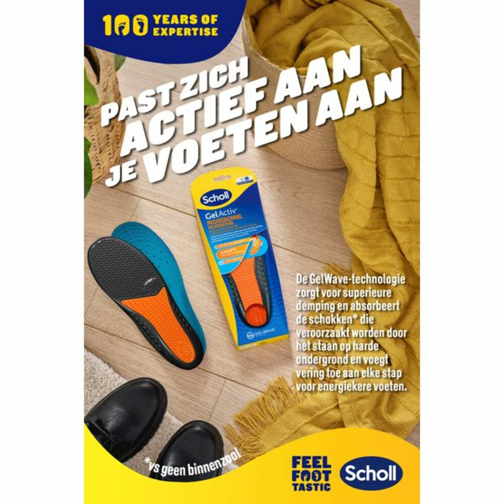 Scholl GelActiv Inlegzolen Professioneel Large Maat 41-46.51 paar