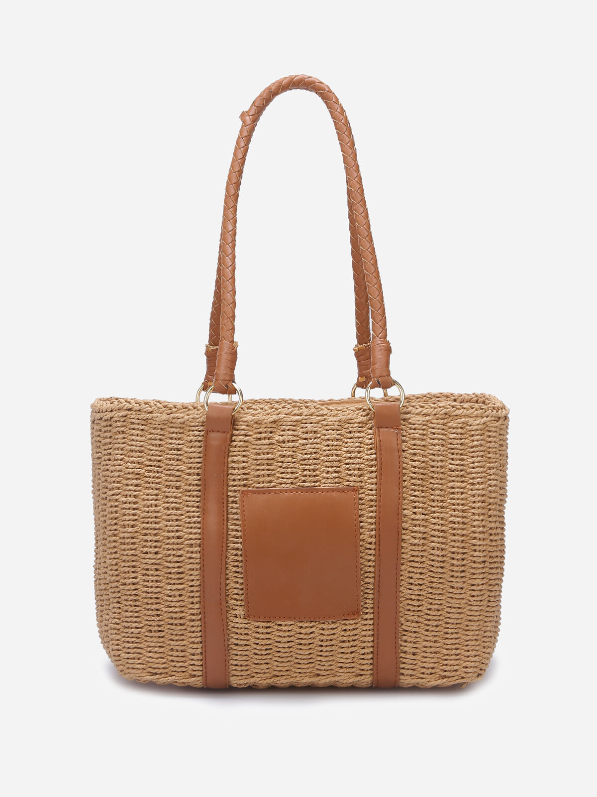 Sac de plage bi-matière- Taupe