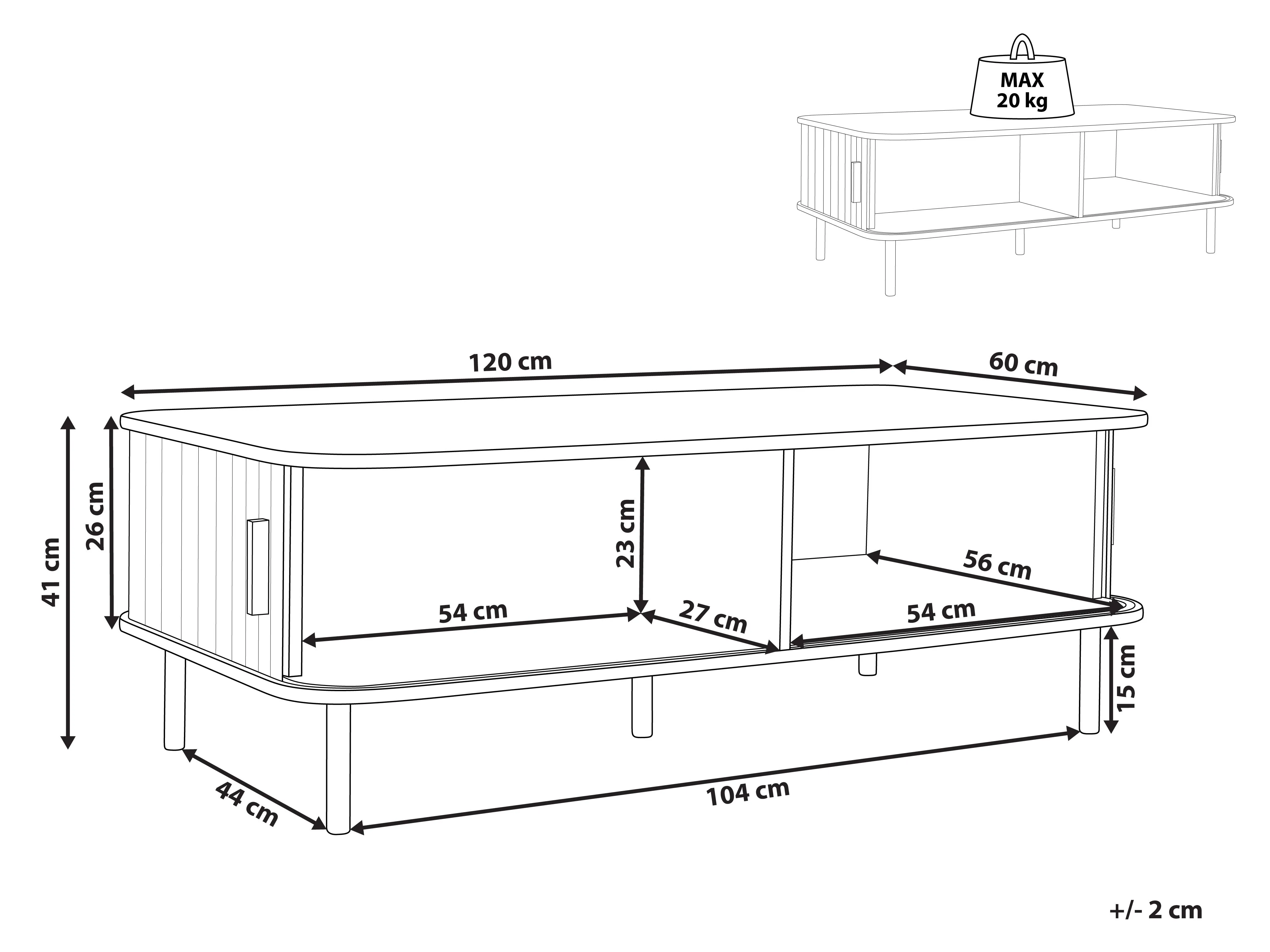 Salontafel BRADLEY Donkerbruin