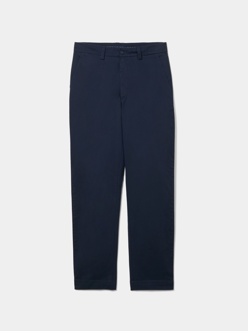 Calças chino regular fit de algodão